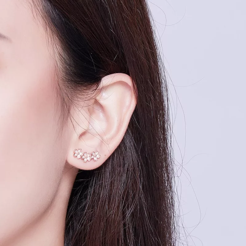 (afbeelding voor) Pandora Style Rose Gecontracteerde Daisy Oorknopjes - SCE419-C - Bekijken 5