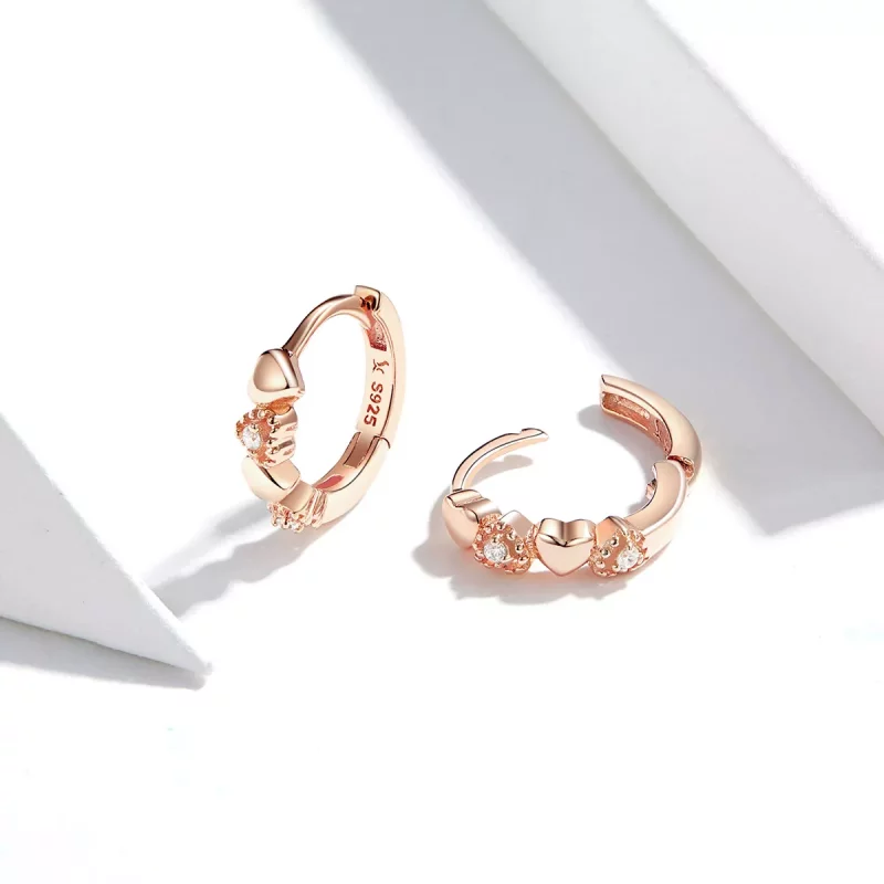 (afbeelding voor) Pandora Style Rose Harten Daten Oorringen - SCE445-C - Bekijken 2