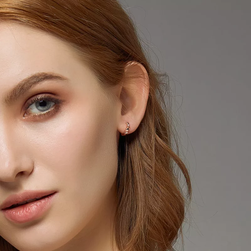 (afbeelding voor) Pandora Style Rose Harten Daten Oorringen - SCE445-C - Bekijken 5