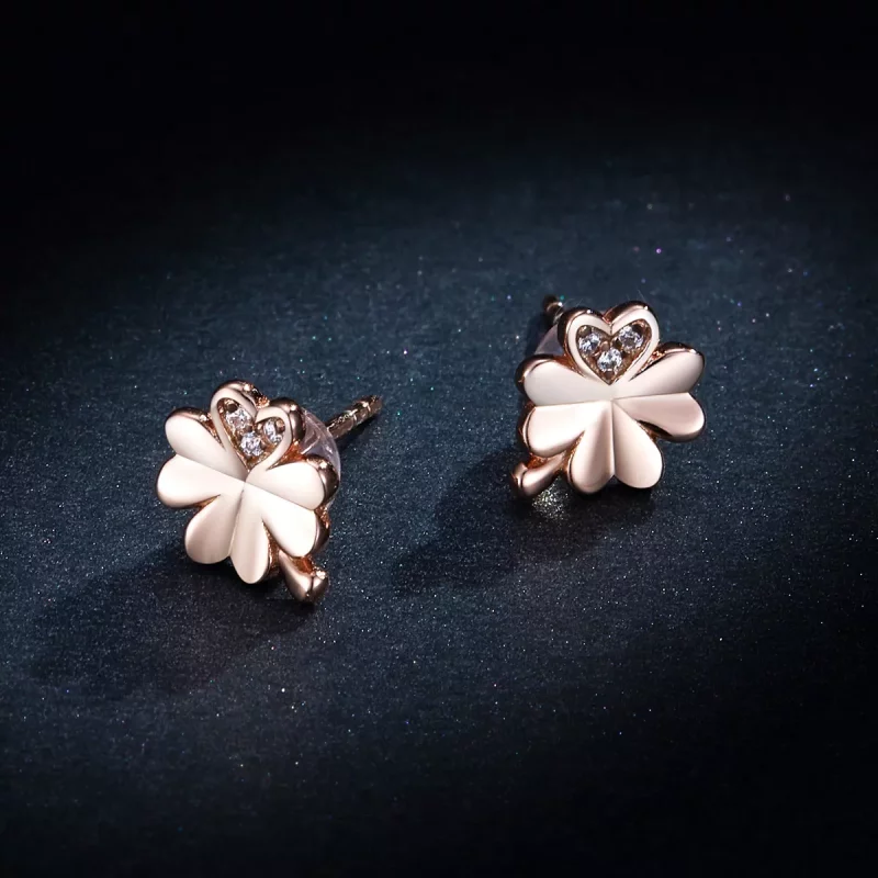 (afbeelding voor) Pandora Style Rose Klaver Oorknopjes - BSE233 - Bekijken 8