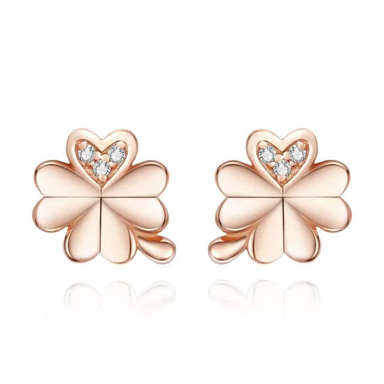 (afbeelding voor) Pandora Style Rose Klaver Oorknopjes - BSE233