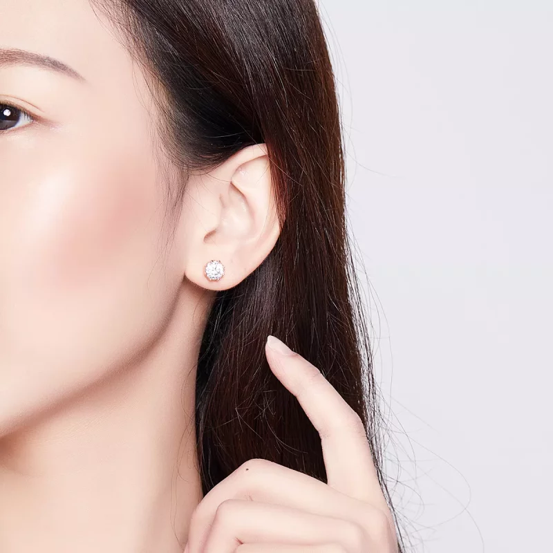 (afbeelding voor) Pandora Style Rose Licht Oorknopjes - SCE499-C - Bekijken 3