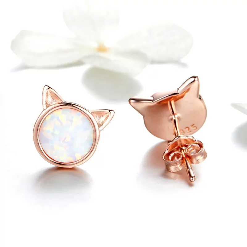 (afbeelding voor) Pandora Style Rose Miauw ster Oorknopjes - SCE538 - Bekijken 3