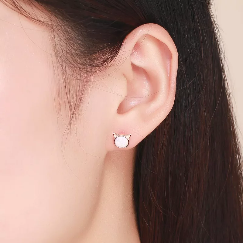 (afbeelding voor) Pandora Style Rose Miauw ster Oorknopjes - SCE538 - Bekijken 4