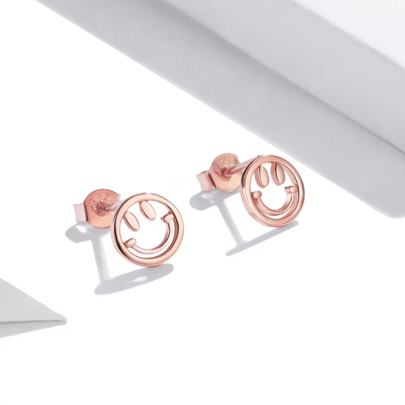 (afbeelding voor) Pandora Style Rose Mooie smiley Oorknopjes - SCE1106 - Bekijken 2
