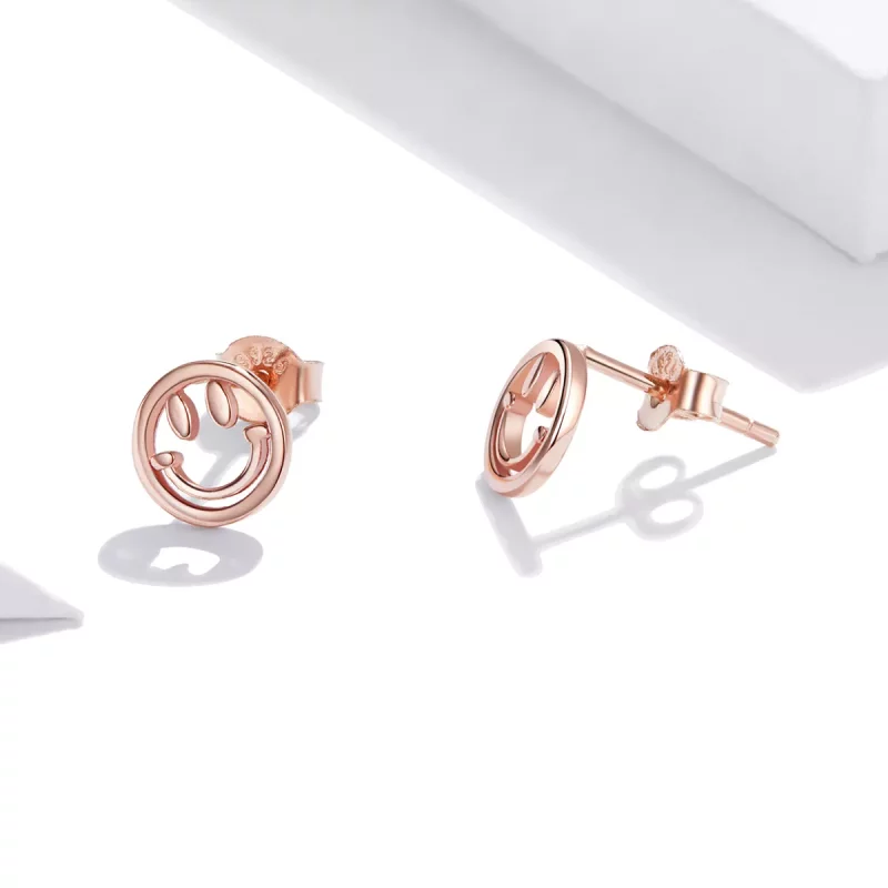 (afbeelding voor) Pandora Style Rose Mooie smiley Oorknopjes - SCE1106 - Bekijken 3