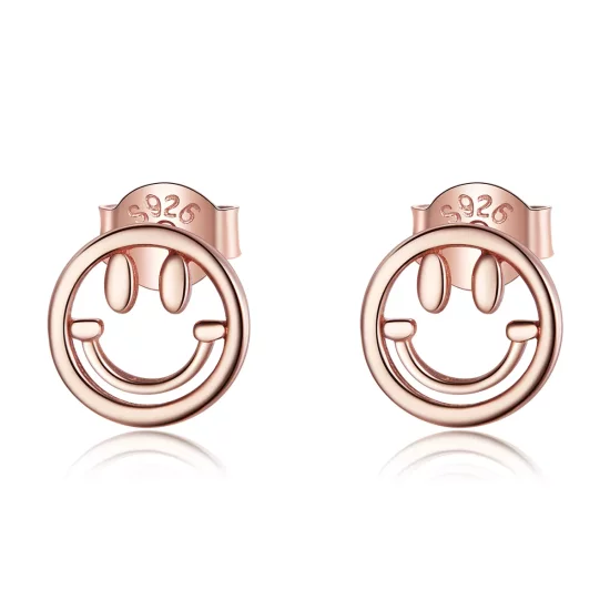 (afbeelding voor) Pandora Style Rose Mooie smiley Oorknopjes - SCE1106