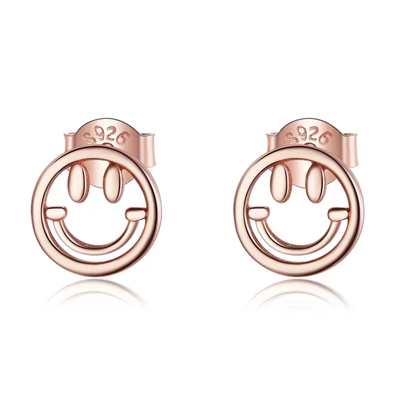 (afbeelding voor) Pandora Style Rose Mooie smiley Oorknopjes - SCE1106