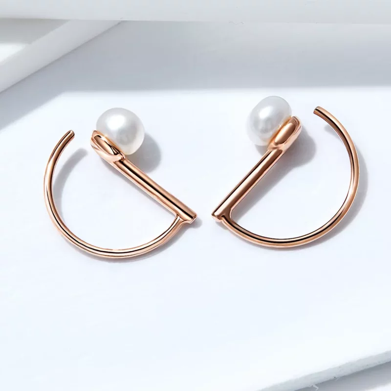 (afbeelding voor) Pandora Style Rose Parel Oorhangers - SCE604 - Bekijken 2