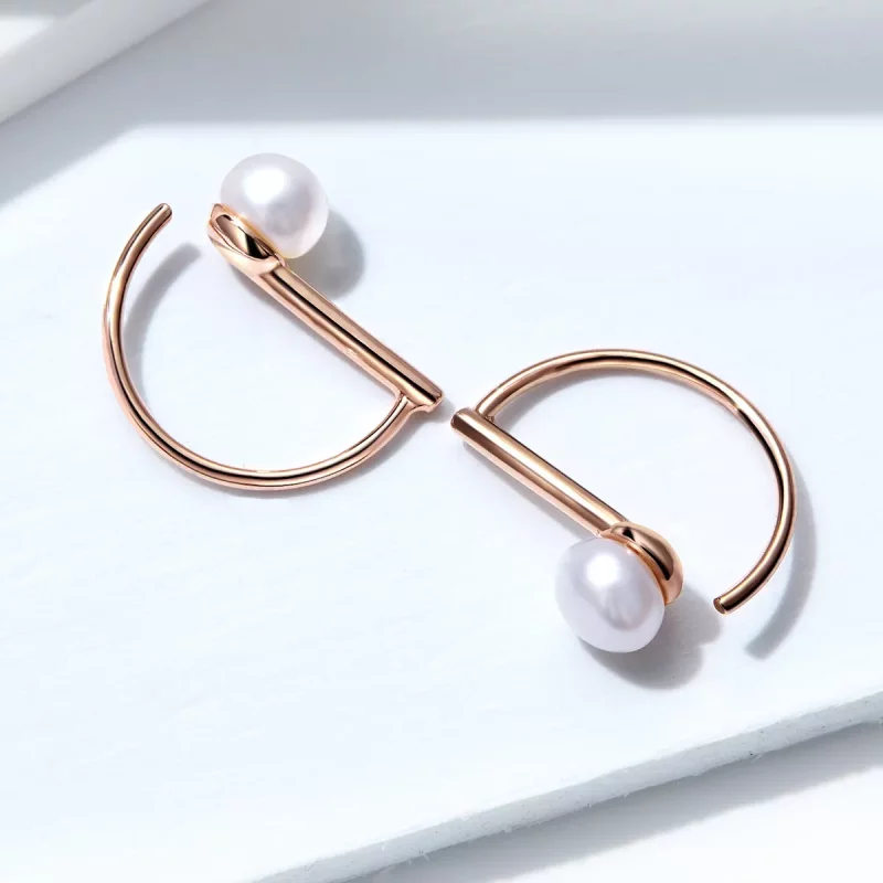 (afbeelding voor) Pandora Style Rose Parel Oorhangers - SCE604 - Bekijken 3