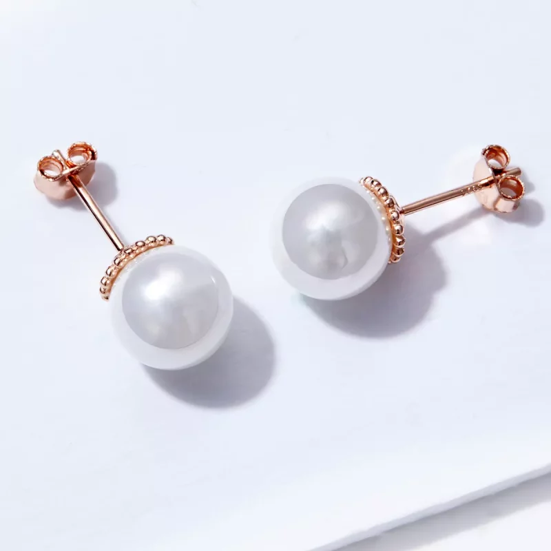 (afbeelding voor) Pandora Style Rose Parel Oorknopjes - SCE609 - Bekijken 3