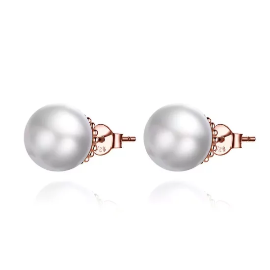 (afbeelding voor) Pandora Style Rose Parel Oorknopjes - SCE609
