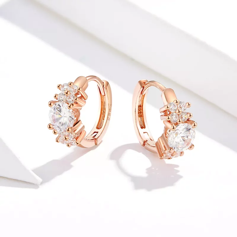(afbeelding voor) Pandora Style Rose Romantische glans Oorringen - SCE485-C - Bekijken 2