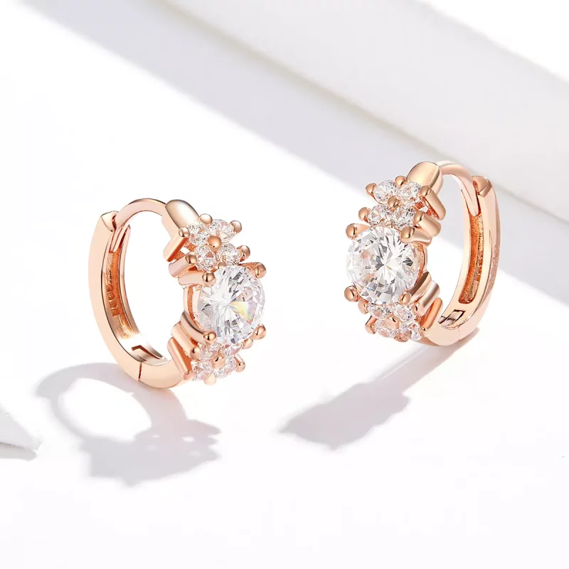 (afbeelding voor) Pandora Style Rose Romantische glans Oorringen - SCE485-C - Bekijken 3