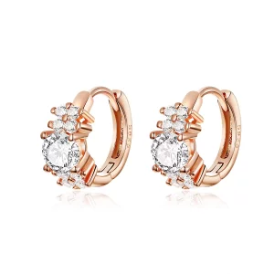 (afbeelding voor) Pandora Style Rose Romantische glans Oorringen - SCE485-C