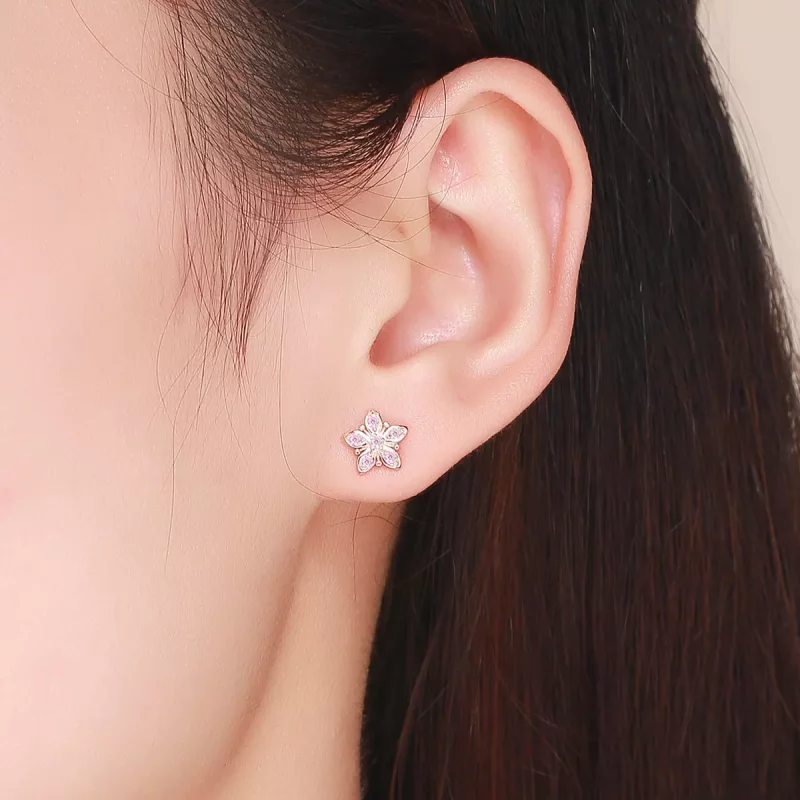 (afbeelding voor) Pandora Style Rose Roze Daisy Oorknopjes - BSE034 - Bekijken 5