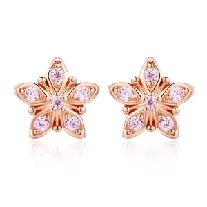 (afbeelding voor) Pandora Style Rose Roze Daisy Oorknopjes - BSE034