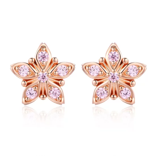 (afbeelding voor) Pandora Style Rose Roze Daisy Oorknopjes - BSE034