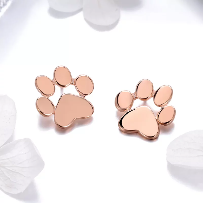 (afbeelding voor) Pandora Style Rose SchattigSchattige Kattenpoot Oorknopjes - SCE407-3 - Bekijken 2