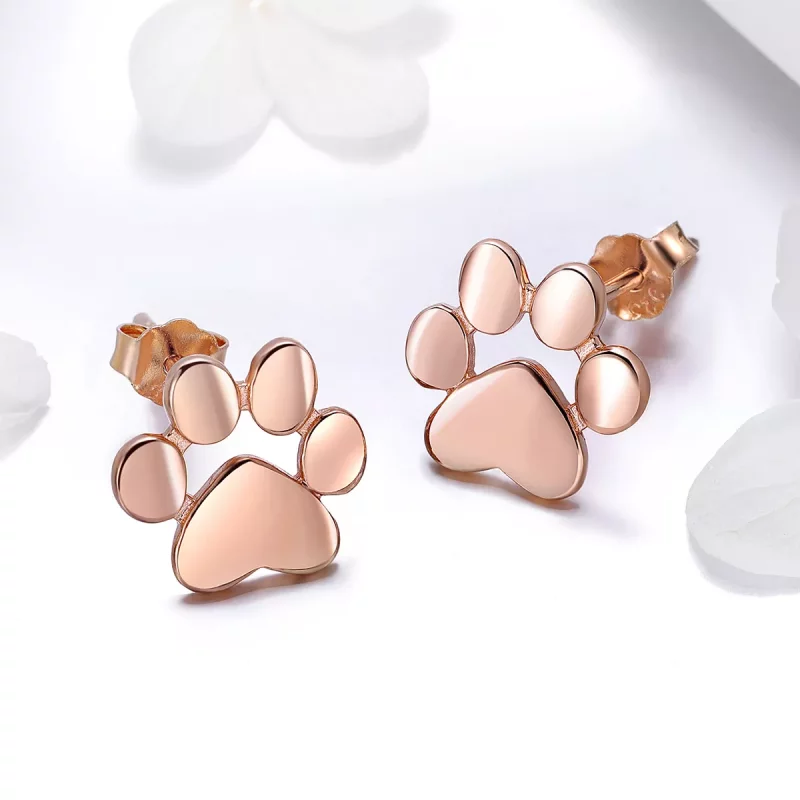 (afbeelding voor) Pandora Style Rose SchattigSchattige Kattenpoot Oorknopjes - SCE407-3 - Bekijken 3