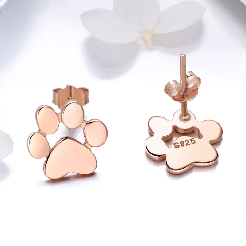 (afbeelding voor) Pandora Style Rose SchattigSchattige Kattenpoot Oorknopjes - SCE407-3 - Bekijken 4