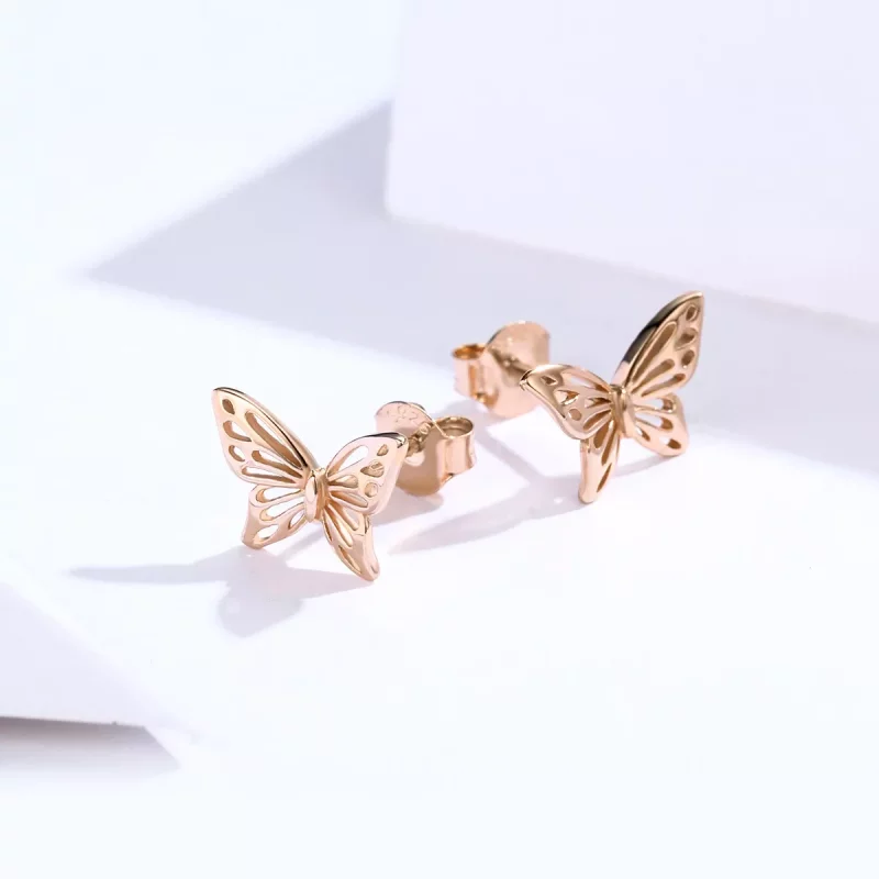 (afbeelding voor) Pandora Style Rose Vlinder Oorknopjes - SCE452-C - Bekijken 4