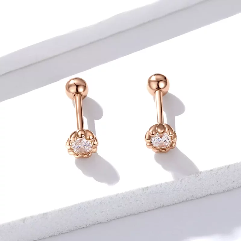 (afbeelding voor) Pandora Style Rose Zachte glans Oorknopjes - BSE219 - Bekijken 4