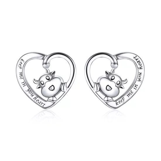 (afbeelding voor) Pandora Style Schattig vee Oorknopjes - SCE984