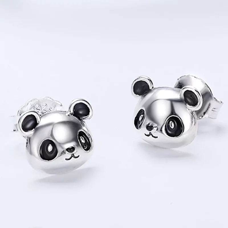 (afbeelding voor) Pandora Style Schattige Panda Oorknopjes - SCE386 - Bekijken 3