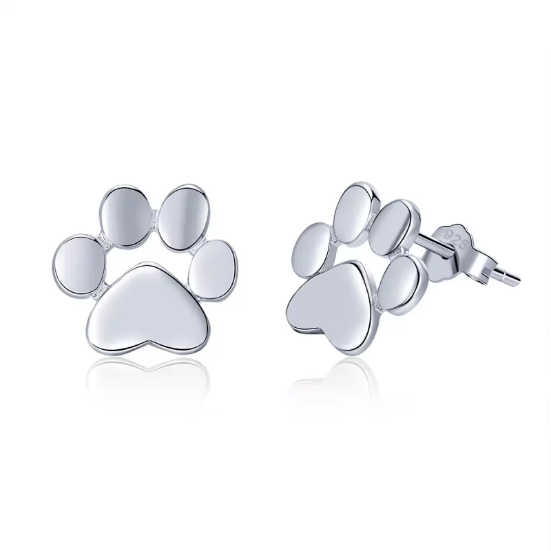 (afbeelding voor) Pandora Style Schattige poot Oorknopjes - SCE407-2
