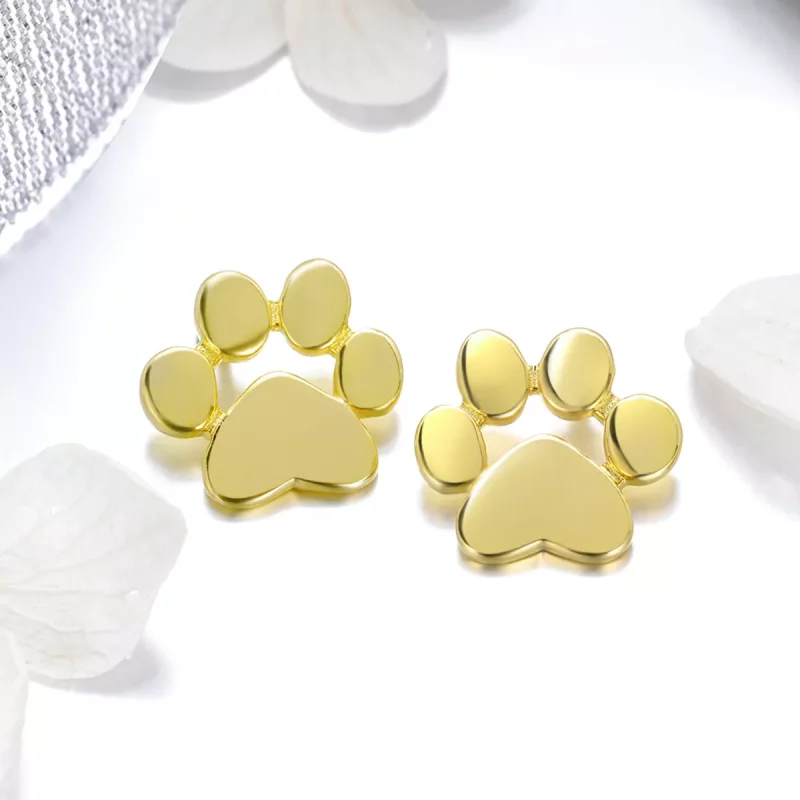 (afbeelding voor) Pandora Style Schattige pootmarkering Oorknopjes - SCE407-4 - Bekijken 2