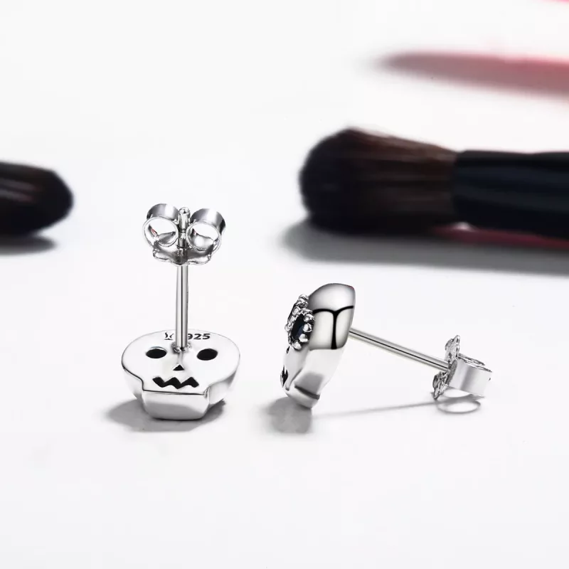 (afbeelding voor) Pandora Style Schedel Oorknopjes - SCE064 - Bekijken 4