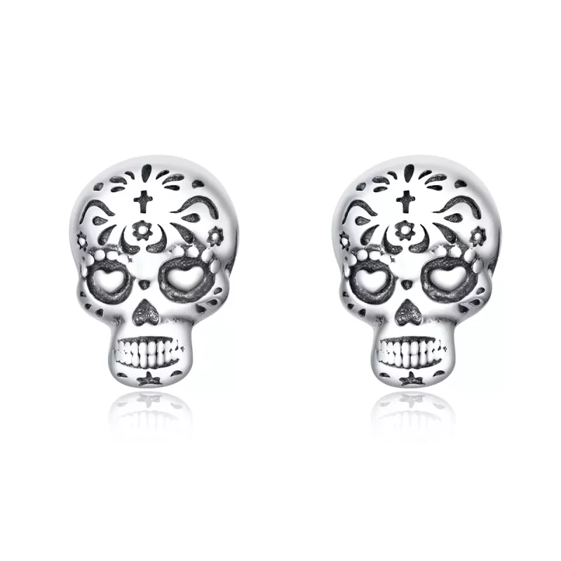 (afbeelding voor) Pandora Style Schedel Oorknopjes - SCE953