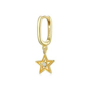 Pandora Style Schijnende ster Oorhangers - SCE1077-OG (afbeelding voor) Pandora Style Schijnende ster Oorhangers - SCE1077-OG