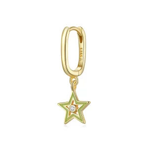 (afbeelding voor) Pandora Style Schijnende ster Oorhangers - SCE1077-YE