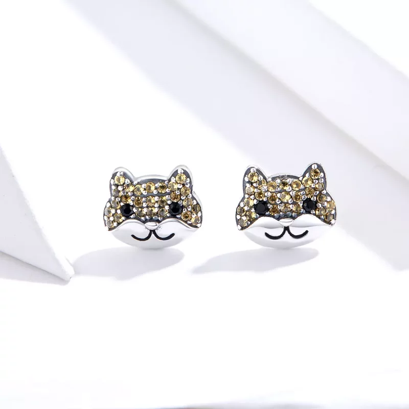 (afbeelding voor) Pandora Style Shiba Inu Oorknopjes - SCE769 - Bekijken 2