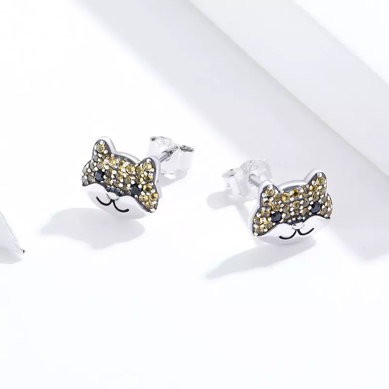 (afbeelding voor) Pandora Style Shiba Inu Oorknopjes - SCE769 - Bekijken 3