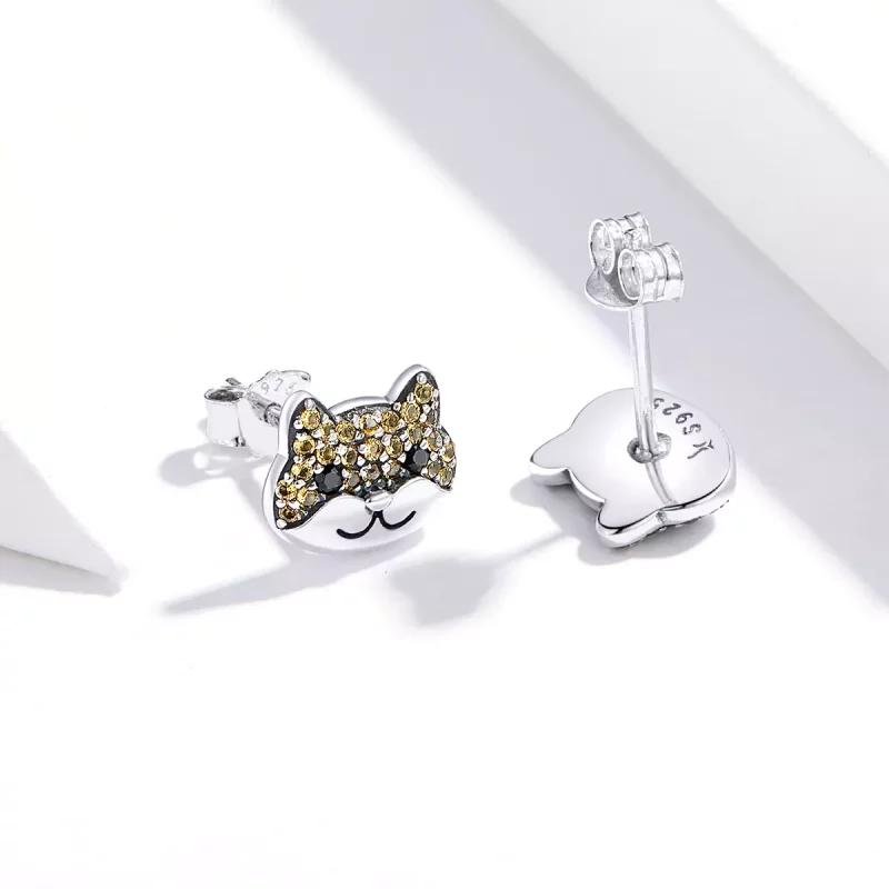 (afbeelding voor) Pandora Style Shiba Inu Oorknopjes - SCE769 - Bekijken 4