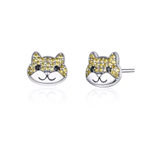 Pandora Style Shiba Inu Oorknopjes - SCE769 (afbeelding voor) Pandora Style Shiba Inu Oorknopjes - SCE769