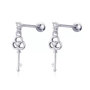 Pandora Style Sleutel van Hart Oorhangers - SCE539 (afbeelding voor) Pandora Style Sleutel van Hart Oorhangers - SCE539