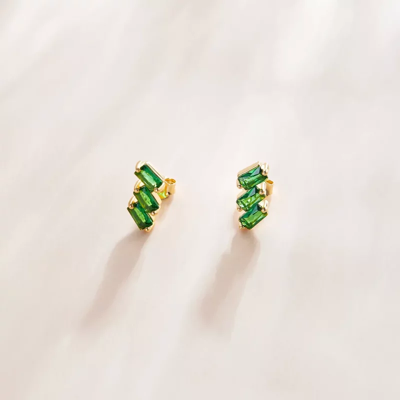 (afbeelding voor) Pandora Style Smaragdgroen Massief Oorknopjes - SCE1051-GN - Bekijken 2