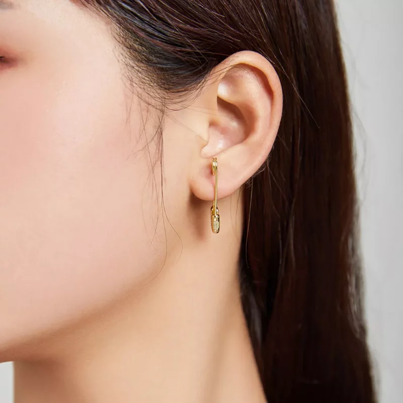 (afbeelding voor) Pandora Style Snap-Pin Stud-Eenvoudig Oorknopjes - SCE1086 - Bekijken 3