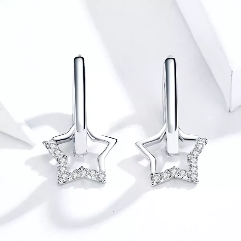 (afbeelding voor) Pandora Style Sterrenhemel Oorhangers - BSE276 - Bekijken 3