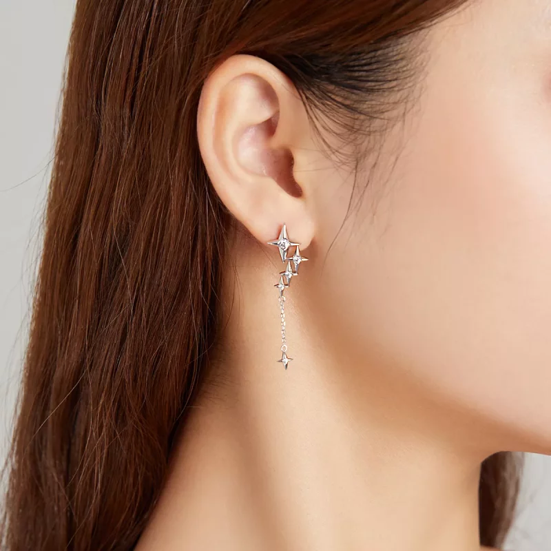 (afbeelding voor) Pandora Style Sterrenhemel Oorhangers - BSE461 - Bekijken 7