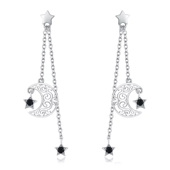 (afbeelding voor) Pandora Style Sterrenlicht Maan Oorhangers - SCE528