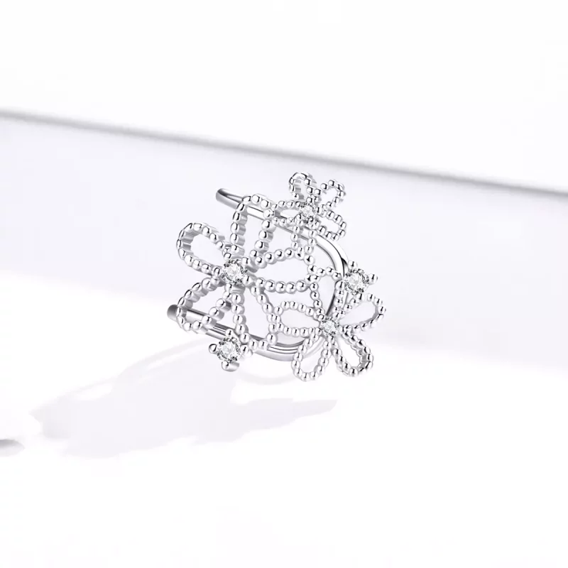 (afbeelding voor) Pandora Style Stralende bloemen Oorknopjes - SCE921 - Bekijken 2