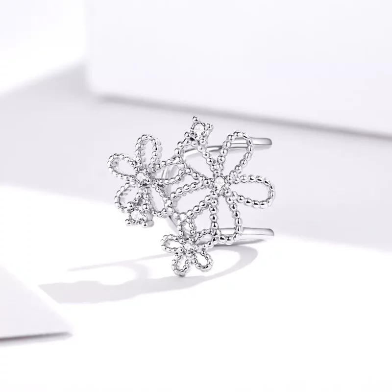 (afbeelding voor) Pandora Style Stralende bloemen Oorknopjes - SCE921 - Bekijken 4
