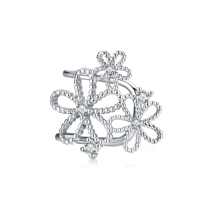 (afbeelding voor) Pandora Style Stralende bloemen Oorknopjes - SCE921