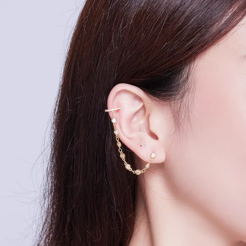(afbeelding voor) Pandora Style Stralende Wereld Oorhangers - SCE685 - Bekijken 5