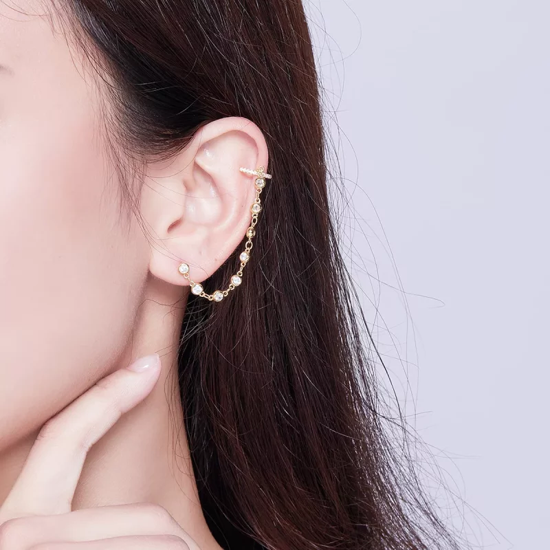 (afbeelding voor) Pandora Style Stralende Wereld Oorhangers - SCE685 - Bekijken 6